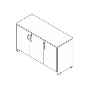 Minas Office Credenza 3 portas diamante